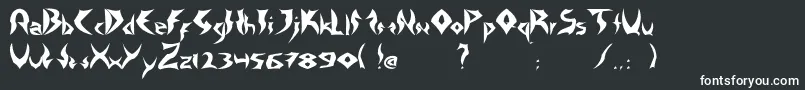 TattooHeavy-Schriftart – Weiße Schriften auf schwarzem Hintergrund