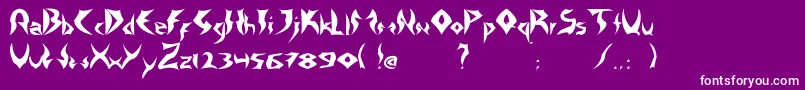 Fonte TattooHeavy – fontes brancas em um fundo violeta