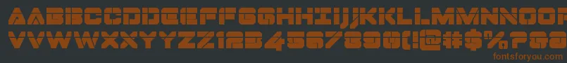 Dominojacklaser-fontti – ruskeat fontit mustalla taustalla