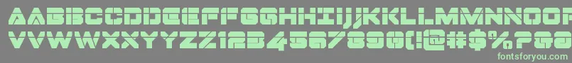 Dominojacklaser Font – Green Fonts on Gray Background