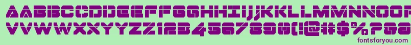 Dominojacklaser Font – Purple Fonts on Green Background