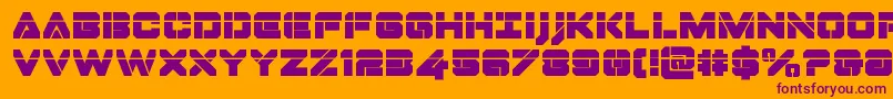 Dominojacklaser Font – Purple Fonts on Orange Background