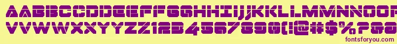 Dominojacklaser Font – Purple Fonts on Yellow Background