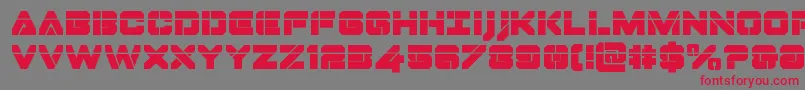 Dominojacklaser Font – Red Fonts on Gray Background