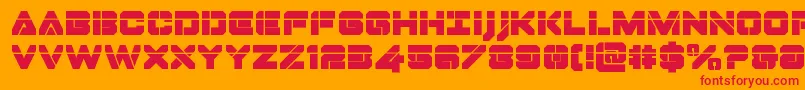 Dominojacklaser Font – Red Fonts on Orange Background
