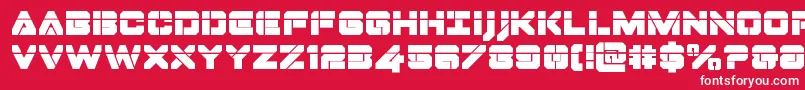 Dominojacklaser Font – White Fonts on Red Background