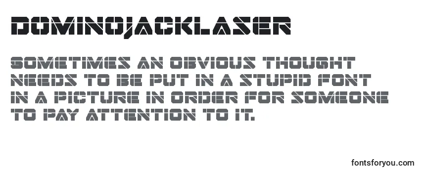 Schriftart Dominojacklaser