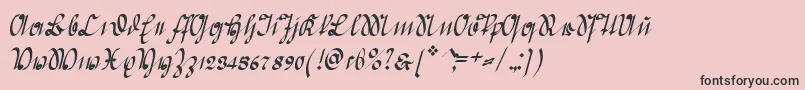 GreifswalderDeutsche Font – Black Fonts on Pink Background