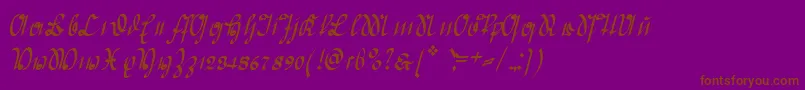 GreifswalderDeutsche Font – Brown Fonts on Purple Background