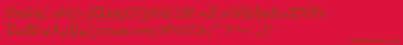 GreifswalderDeutsche Font – Brown Fonts on Red Background