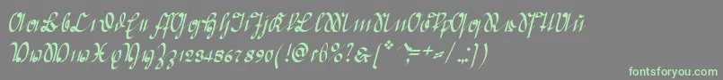GreifswalderDeutsche Font – Green Fonts on Gray Background