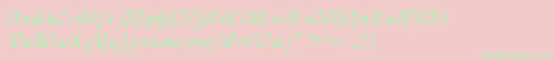 GreifswalderDeutsche Font – Green Fonts on Pink Background