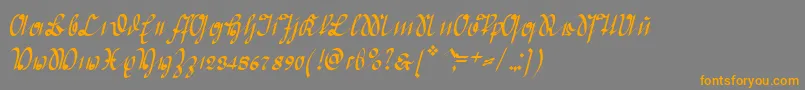 GreifswalderDeutsche Font – Orange Fonts on Gray Background