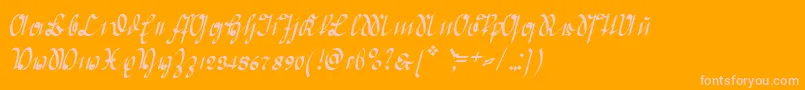 GreifswalderDeutsche Font – Pink Fonts on Orange Background