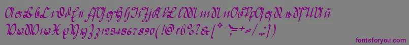 GreifswalderDeutsche Font – Purple Fonts on Gray Background