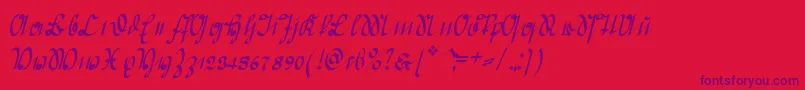 GreifswalderDeutsche Font – Purple Fonts on Red Background