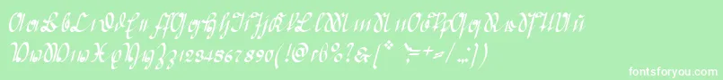 GreifswalderDeutsche Font – White Fonts on Green Background