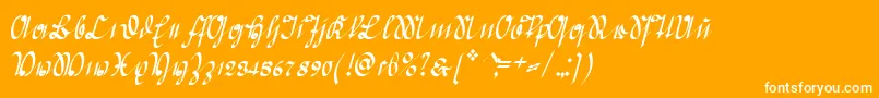 GreifswalderDeutsche Font – White Fonts on Orange Background