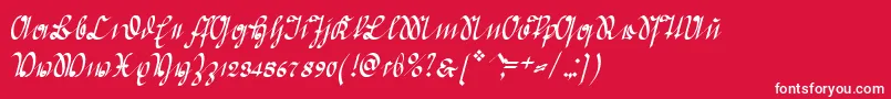 GreifswalderDeutsche Font – White Fonts on Red Background