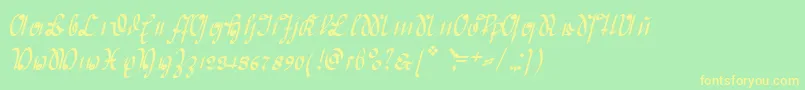 GreifswalderDeutsche Font – Yellow Fonts on Green Background