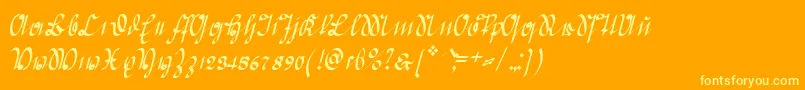 GreifswalderDeutsche Font – Yellow Fonts on Orange Background