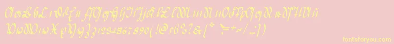 GreifswalderDeutsche Font – Yellow Fonts on Pink Background