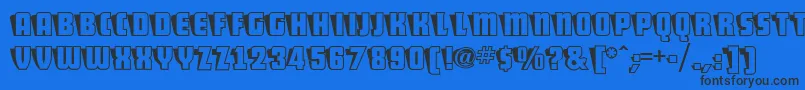 Lisätietoja ShoCardCapsNf-fontista ShoCardCapsNf-fontti – mustat fontit sinisellä taustalla