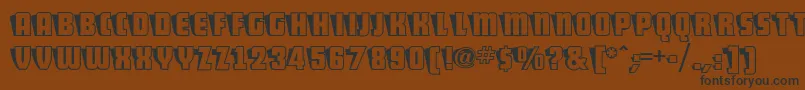 ShoCardCapsNf Font – Black Fonts on Brown Background