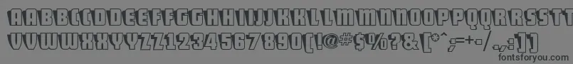 ShoCardCapsNf Font – Black Fonts on Gray Background