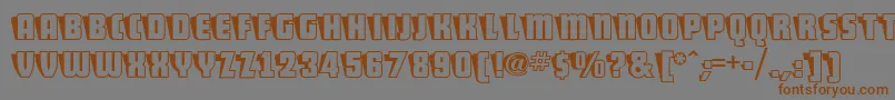 ShoCardCapsNf Font – Brown Fonts on Gray Background