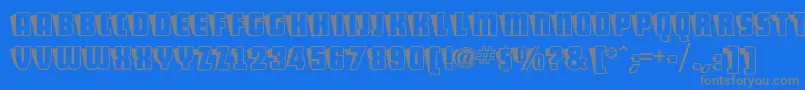 fuente ShoCardCapsNf – Fuentes Grises Sobre Fondo Azul