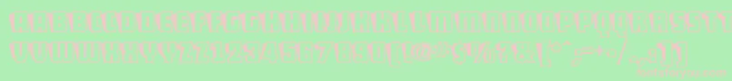 Lisätietoja ShoCardCapsNf-fontista ShoCardCapsNf-fontti – vaaleanpunaiset fontit vihreällä taustalla