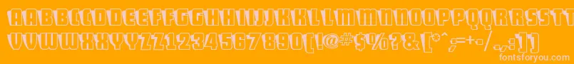 ShoCardCapsNf Font – Pink Fonts on Orange Background