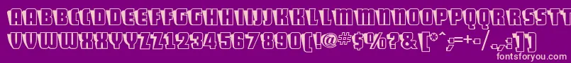 ShoCardCapsNf Font – Pink Fonts on Purple Background