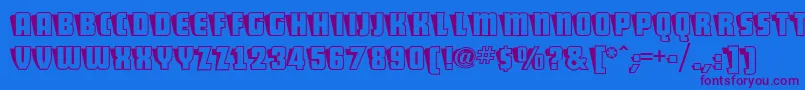 fuente ShoCardCapsNf – Fuentes Moradas Sobre Fondo Azul