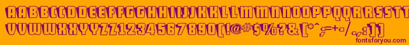ShoCardCapsNf Font – Purple Fonts on Orange Background