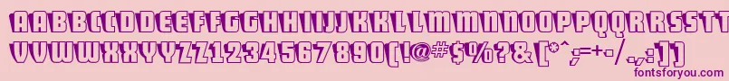 ShoCardCapsNf Font – Purple Fonts on Pink Background