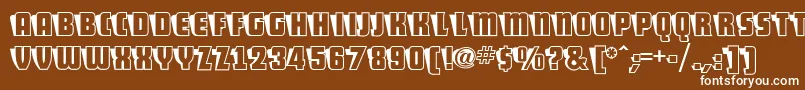 ShoCardCapsNf Font – White Fonts on Brown Background