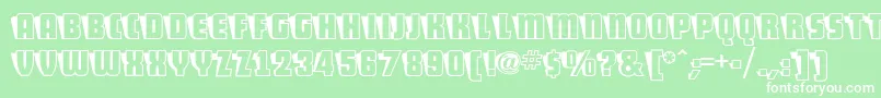 ShoCardCapsNf Font – White Fonts on Green Background