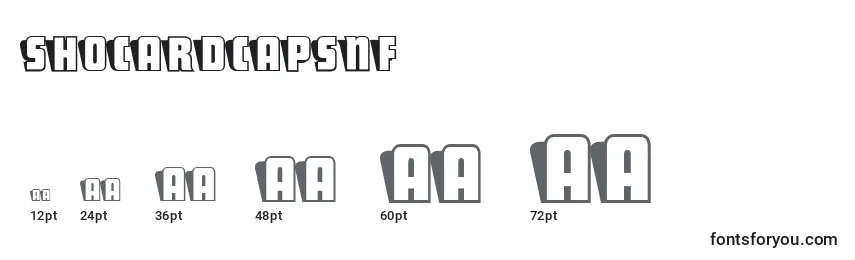 Размеры шрифта ShoCardCapsNf