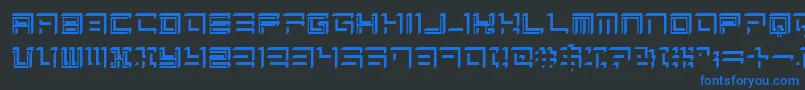 Sqrt Font – Blue Fonts on Black Background