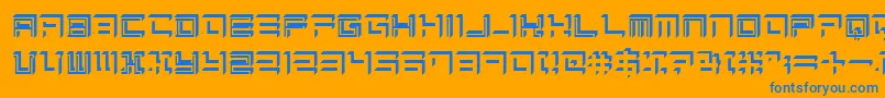 Sqrt Font – Blue Fonts on Orange Background