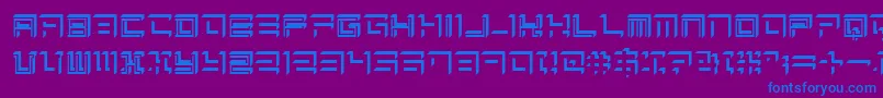 Sqrt Font – Blue Fonts on Purple Background