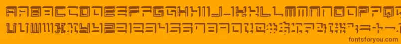 Sqrt Font – Brown Fonts on Orange Background