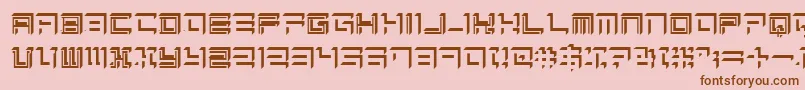 Sqrt Font – Brown Fonts on Pink Background