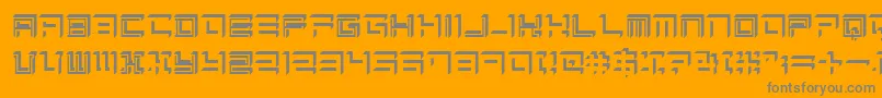 Sqrt Font – Gray Fonts on Orange Background