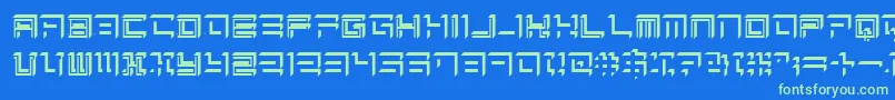 Sqrt Font – Green Fonts on Blue Background