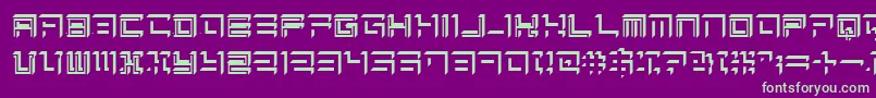 Sqrt Font – Green Fonts on Purple Background