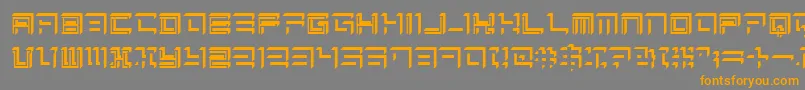 Fonte Sqrt – fontes laranjas em um fundo cinza