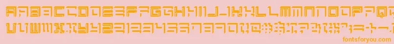 Sqrt Font – Orange Fonts on Pink Background